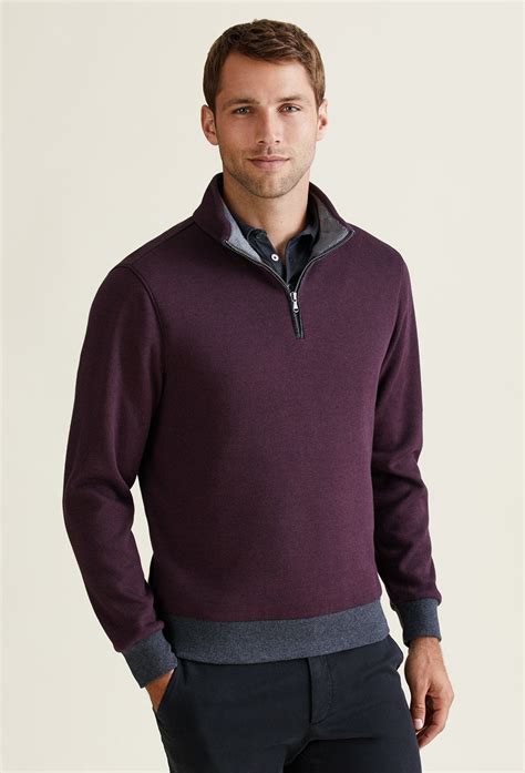 Men's Burgundy Quarter Zip Sweater – ZACHARY PRELL OFFICIAL | New Dress ...