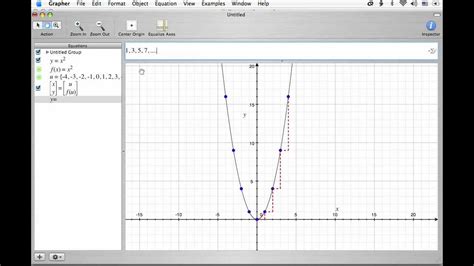 Graphing Quadratic Functions: 1, 3, 5, 7 Pattern - Apple Grapher, A Graphing Calculator - YouTube