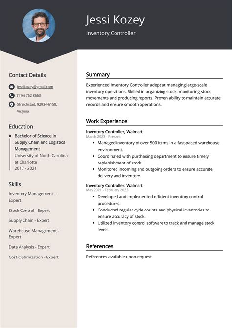 Inventory Controller Resume: Sample & Guide [Entry Level + Senior Jobs]