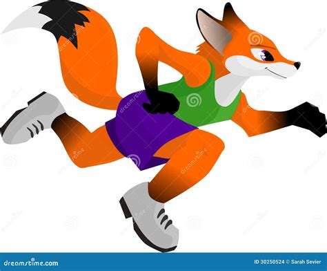 Running Cartoon Fox Stock Images - Image: 30250524