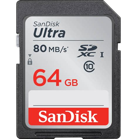 SanDisk 64GB Ultra UHS-I SDXC Memory Card SDSDUNC-064G-GN6IN B&H