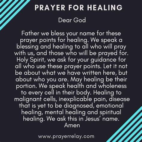 50+ Powerful Biblical Prayer Points For Healing For The Sick - The Prayer Relay Movement