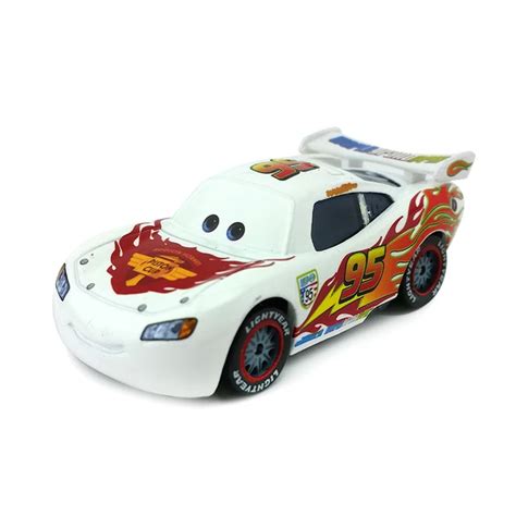 Disney Pixar Cars White Lightning McQueen Metal Diecast Toy Car 1:55 Loose Brand New In Stock ...