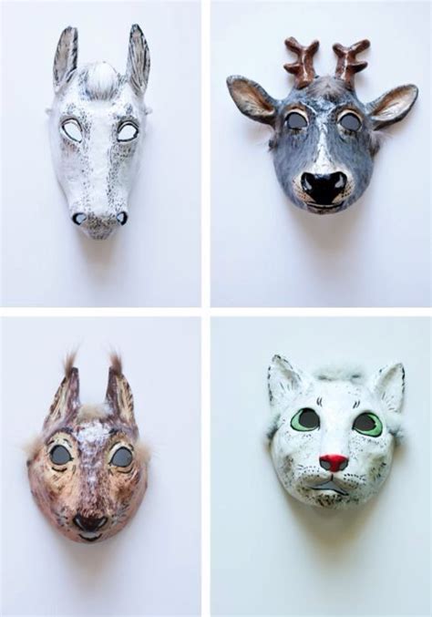 Paper Mache Mask, Paper Mask, Animal Masks, Animal Heads, Paper Mache Animals, Faux Taxidermy ...