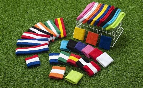 FACATH Sweatband Set Yellow Sports Headband Wristband Set Sweatbands ...