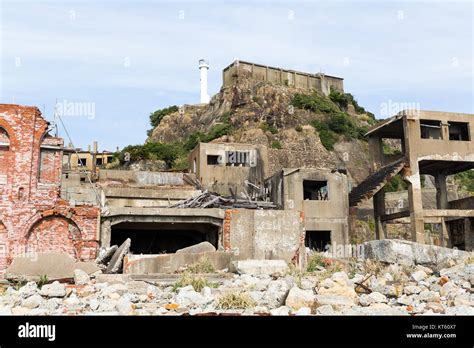 Abandoned island of Gunkanjima Stock Photo - Alamy