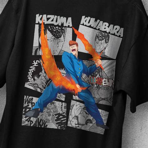 Yu Yu Hakusho, Kazuma Kuwabara - Ghost Fighter- Alfred Premium Quality Anime T-Shirt, Men's ...