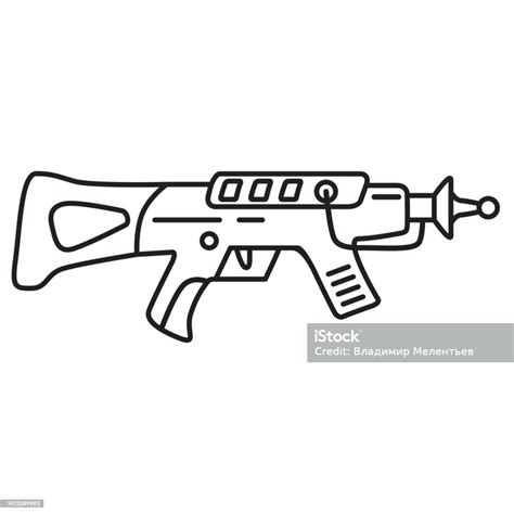 Laser Gunlaser Rifletoy Weaponscartoon Gun Stock Illustration ...