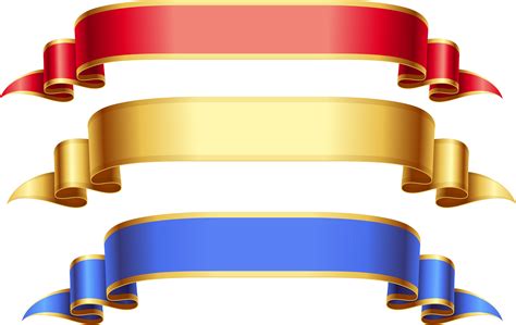 Large Transparent Red Gold Blue Banners Png Picture Banners | Logo ...