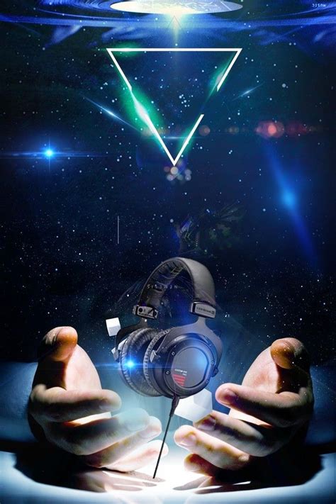 Blue Tech Creative Headphone Poster Background | Music poster design ...