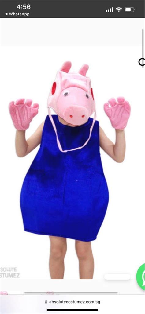 George (peppa pig) costume, Hobbies & Toys, Toys & Games on Carousell