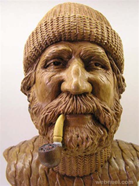 Wood Carving Face Sculpture 12