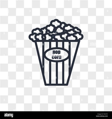 popcorn kernel vector icon isolated on transparent background, popcorn kernel logo concept Stock ...