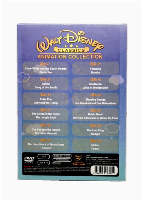 Walt Disney Classics 24-Movies Film Animation Collection DVD Box Set ...