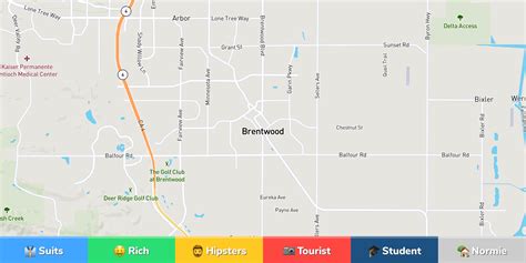 Brentwood Neighborhood Map