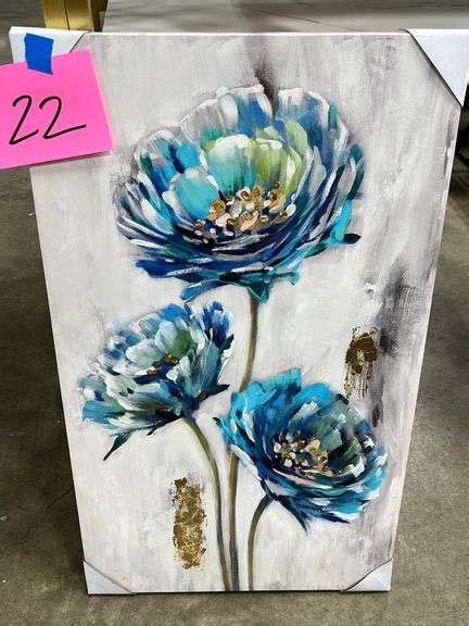 FLORAL CANVAS WALL ART - Earl's Auction Company