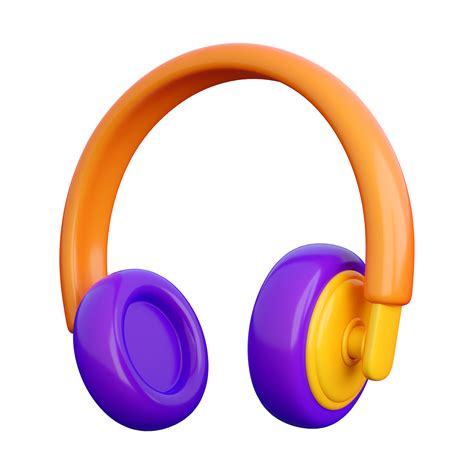 3d wireless headphones. Music, game trendy color plastic concept. High ...