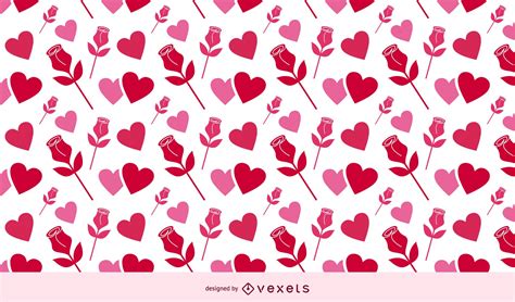 Valentine Background Roses And Hearts Vector Download