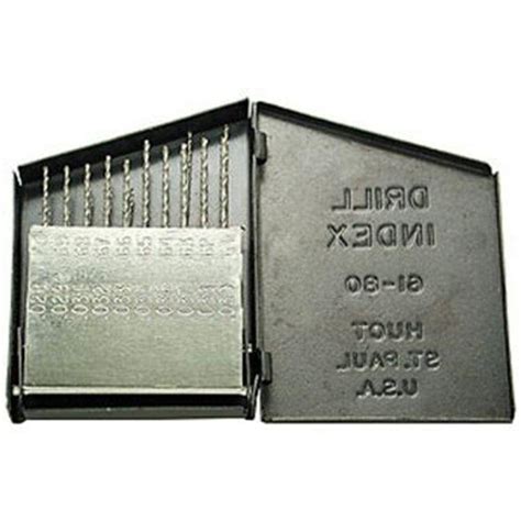 Gyros #61 - #80 High Speed Steel Wire Gauge Drill Bit Metal Box Set (Set of 20)-45-22020 - The ...