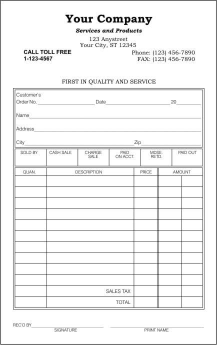 6 Free Sales Receipt Templates - Excel PDF Formats