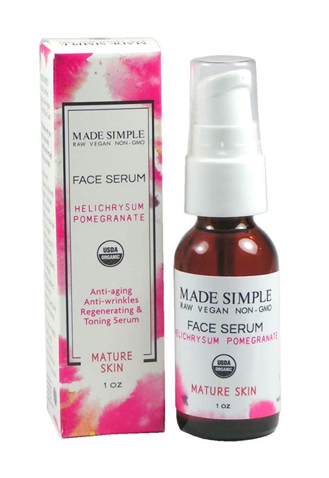 Best Made Simple Skin Care Helichrysum Pomegranate Face Serum - Home ...