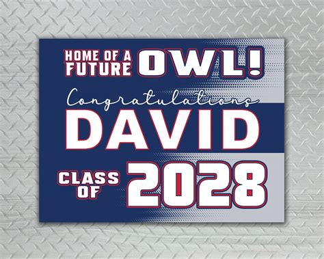 Custom Graduation Yard Sign 12-FAU Colors - Etsy