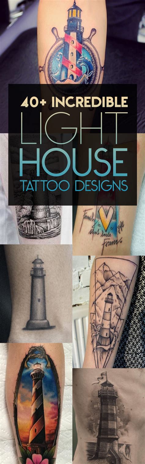 40+ Incredible Lighthouse Tattoo Designs - TattooBlend