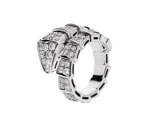 Bvlgari Rose Gold, Diamond And Mother-of-Pearl Serpenti Viper Ring ...