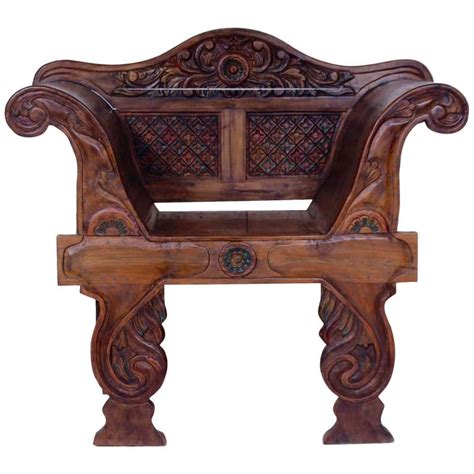 Antique Oversized Carved Medieval Throne Chair at 1stdibs