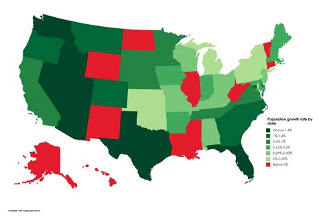 Population growth by US state : r/MapPorn