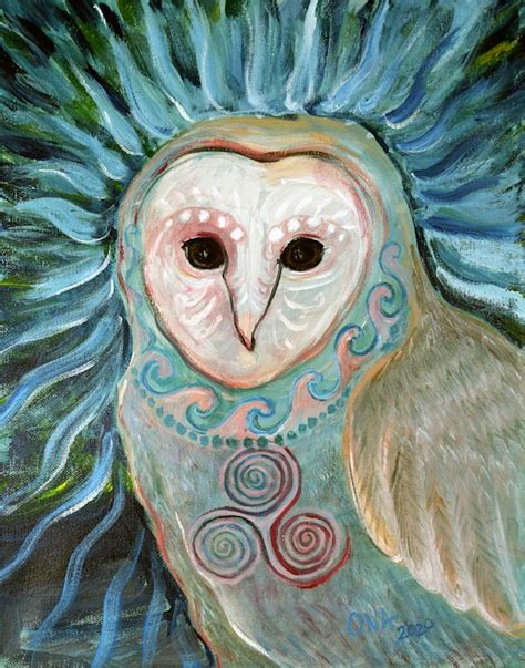 Barn Owl Painting - Spirit Animal Art