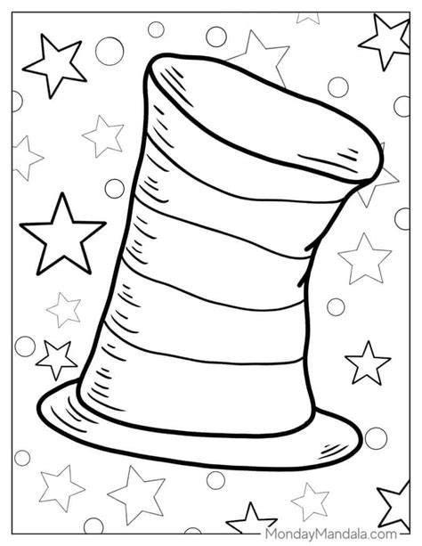 Cat In The Hat Coloring Pages Free Printable