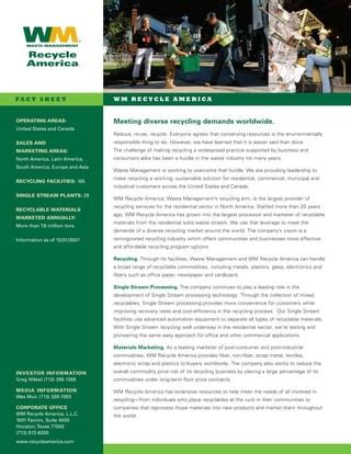 waste management WM RA FactSheet | PDF