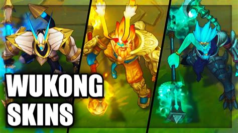 All Wukong Skins Spotlight (League of Legends) - YouTube