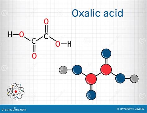 Oxalic Acid Molecule. Skeletal Formula. Stock Photo | CartoonDealer.com ...