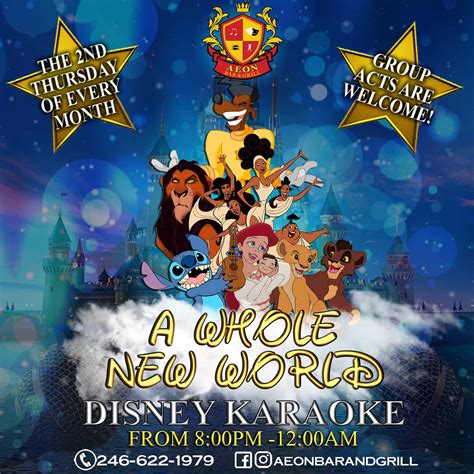 Disney Karaoke at Aeon Bar and Grill - What's On In Barbados 2020-12-10