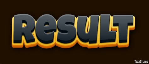 Result | Yellow And Black 3D | Text Effect Generator