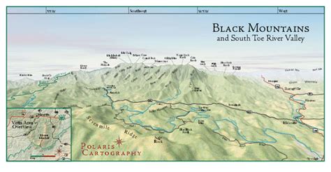 Black Mountains Panorama Map - burnsville north carolina • mappery