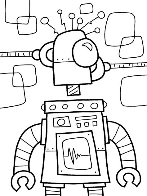 Free Printable Robot Coloring Pages For Kids