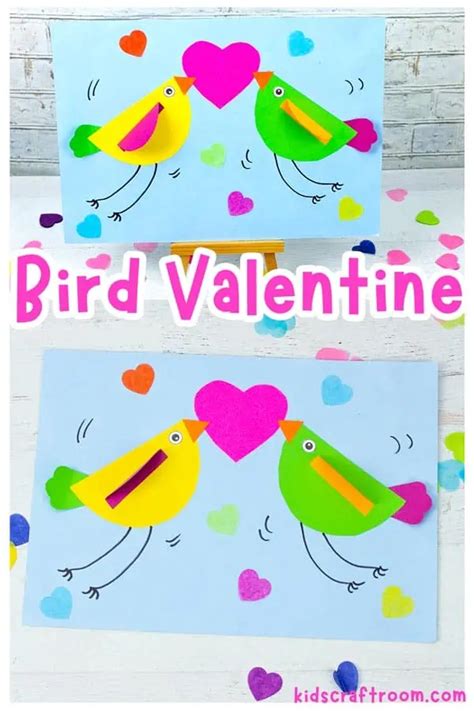 Valentine Love Bird Craft (Free Printable) - Kids Craft Room