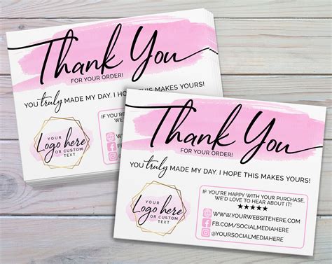 Business Thank You Cards With Logo