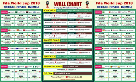 FIFA World Cup 2018 Match Schedule - Fixture in Indian Standard Time [Printable] | Mungpoo News