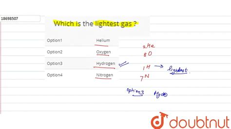 Which is the lightest gas