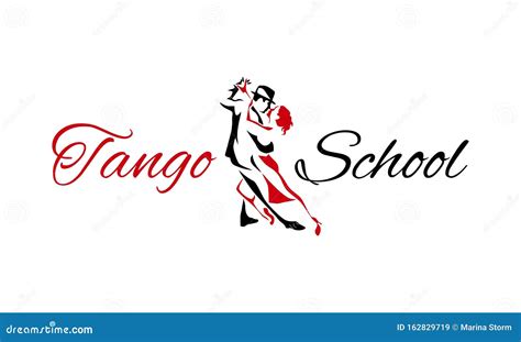 Tango Dancing Couple Man and Woman Vector Illustration, Logo, Icon for Dansing School, Party ...