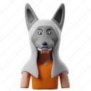 Warewolf, halloween, wolf, man, avatar, scary, costume 3D illustration - Download on Iconfinder