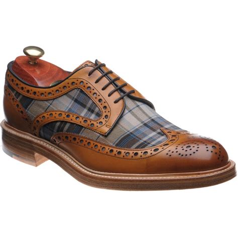 Barker shoes | Barker Sale | Blair tweed brogues in Cedar Calf and Tartan at Herring Shoes