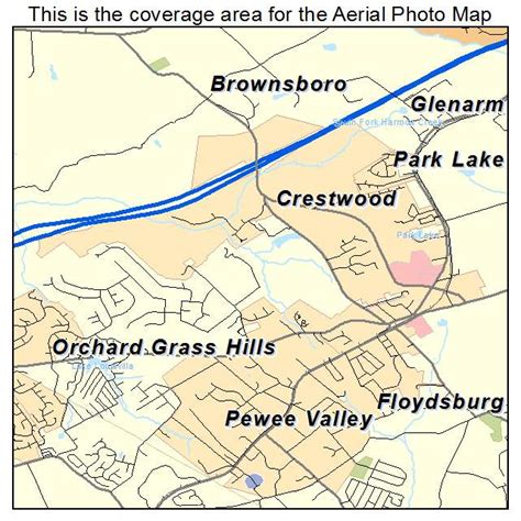 Aerial Photography Map of Crestwood, KY Kentucky