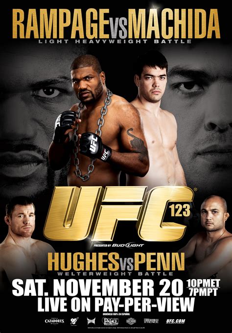 UFC 123: Jackson Vs. Machida | Ufc, Machida, Ufc events