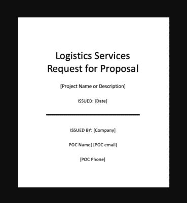 Free Third-Party Logistics RFP Template