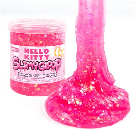 Hello Kitty SLIMYGLOOP, 7.5 oz. Pre-Made Pink Glitter Slime - Walmart.com